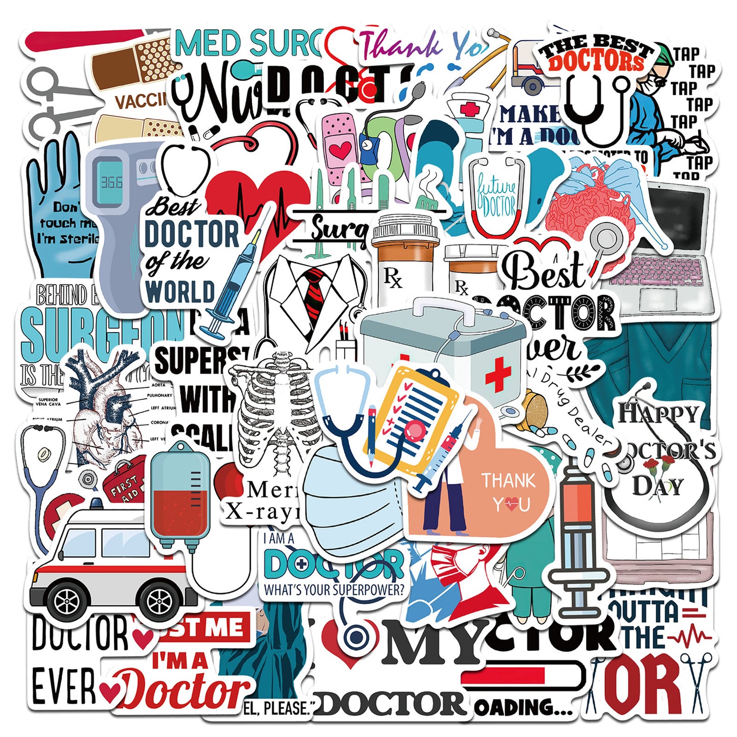 50 Medical Doctor Stickers