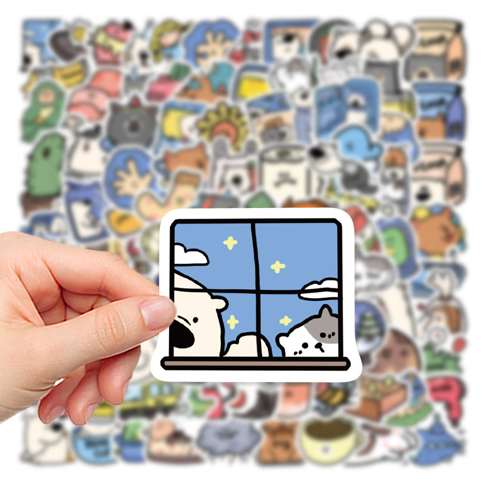 50 Animated Animal Luggage Stickers