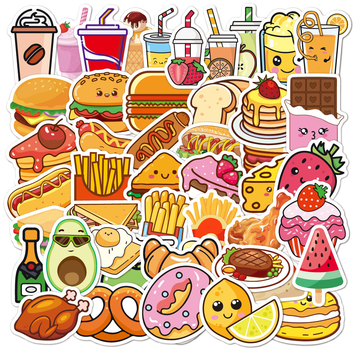 50 Gourmet Fast Food Stickers