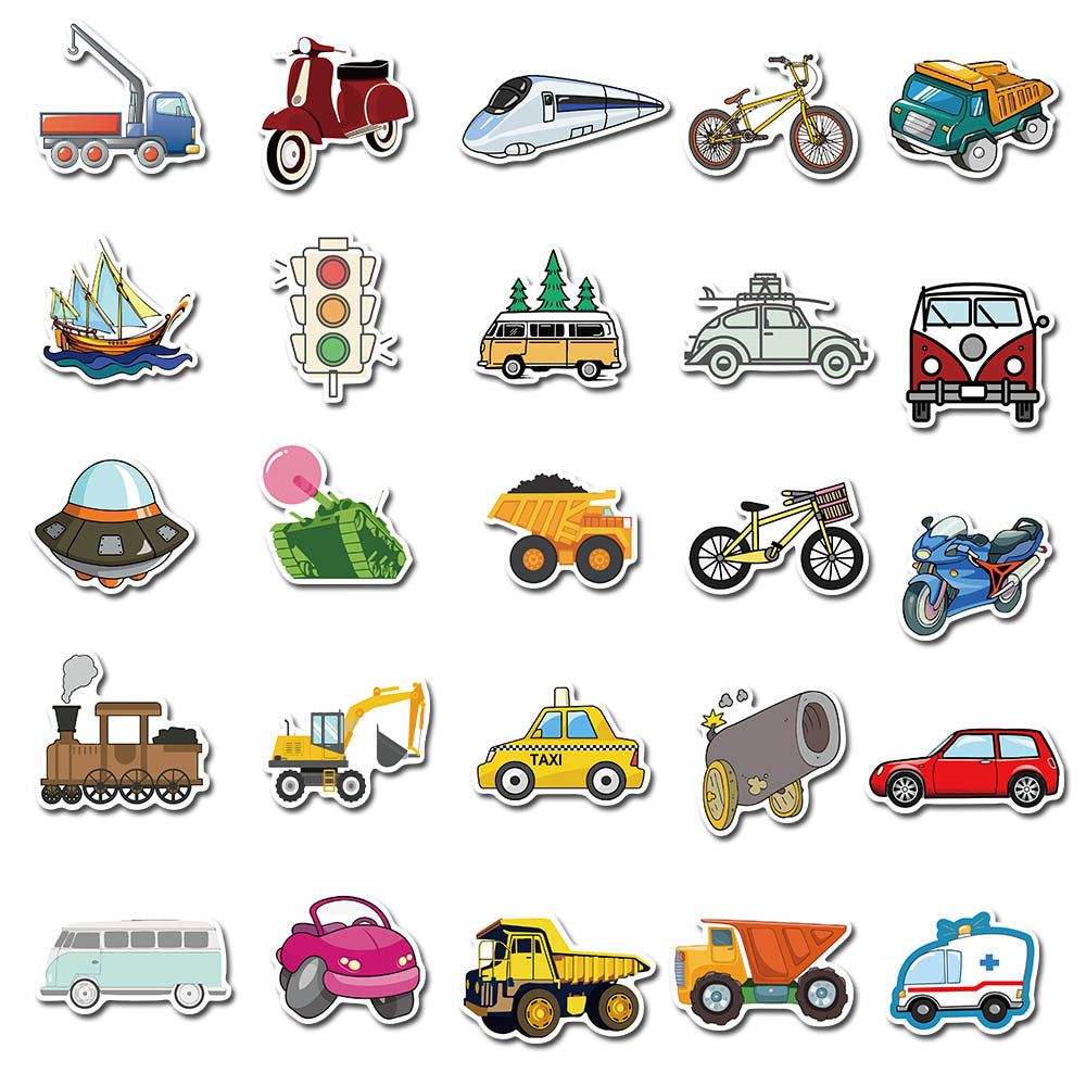 50 Car And Other Vehicle’s Stickers