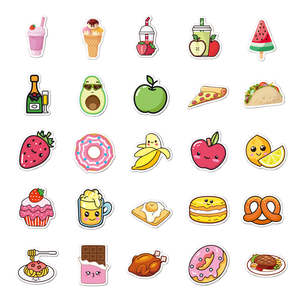 50 Gourmet Fast Food Stickers