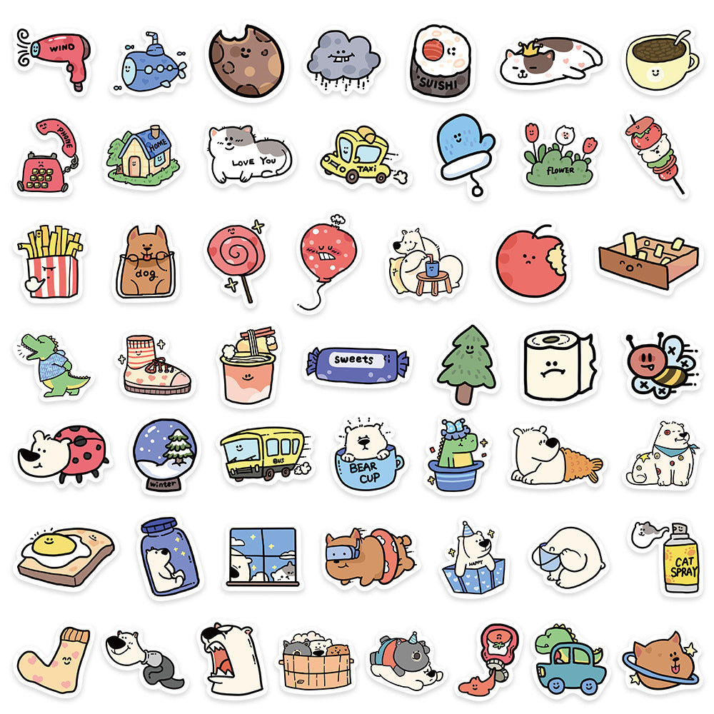 50 Animated Animal Luggage Stickers
