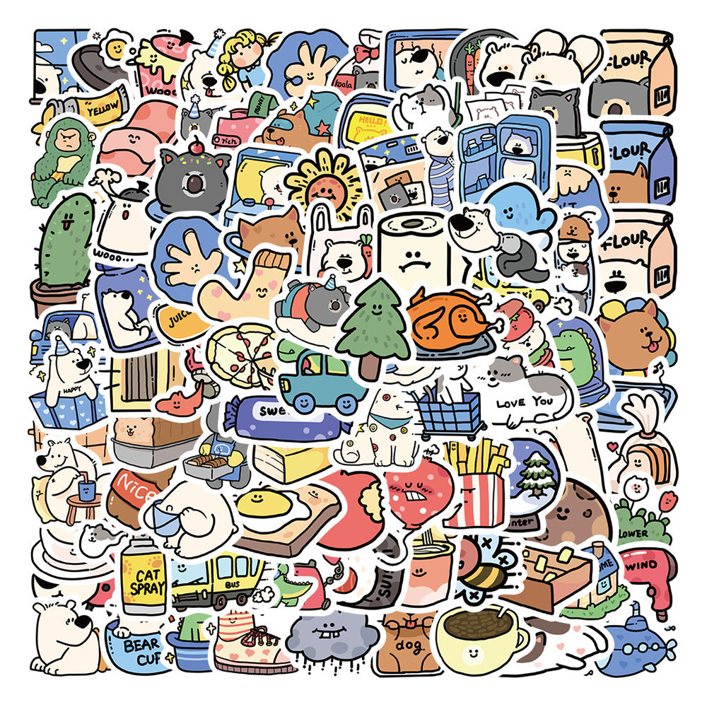 50 Animated Animal Luggage Stickers