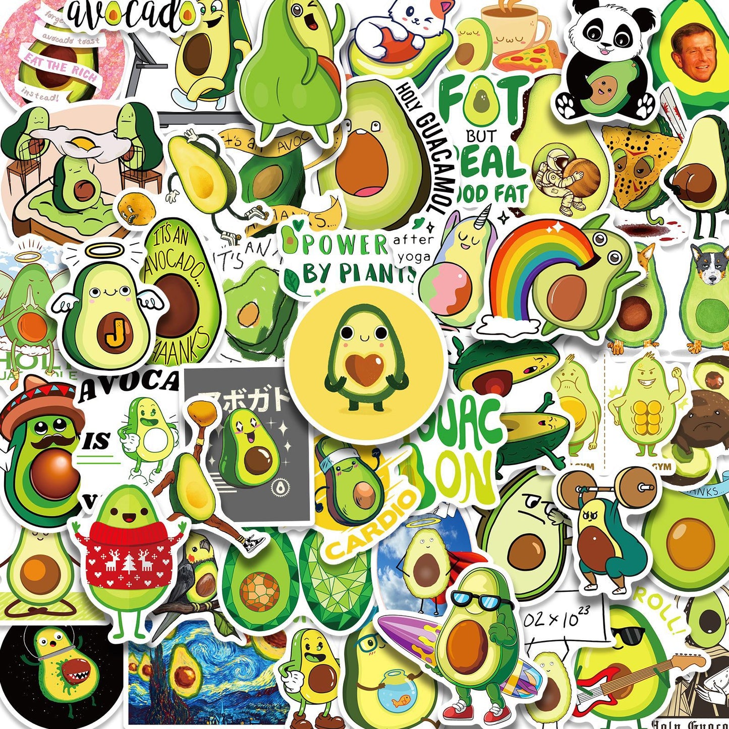 50 Avocado Series Stickers