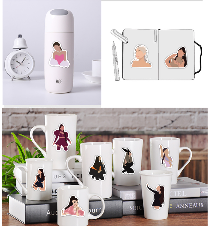 50 Faceless Lady Fashion Stickers (Ariana Grande)