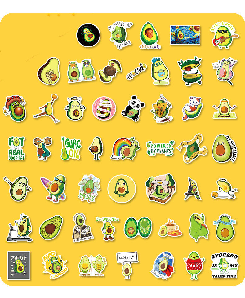 50 Avocado Series Stickers