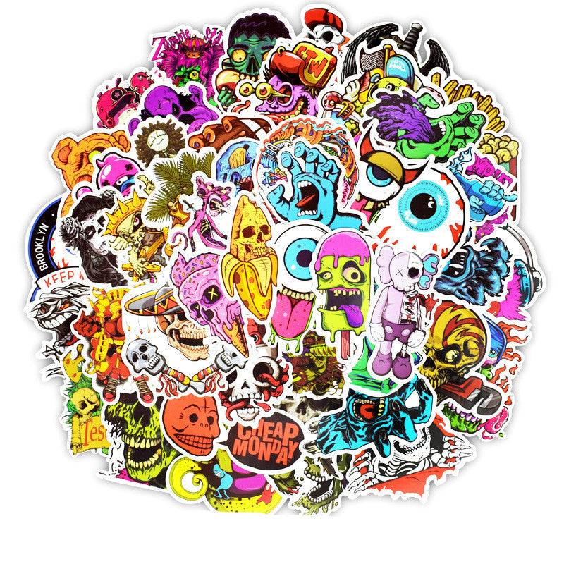 50 Skull Artistic Stickers