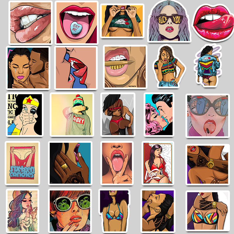 50 Unique Sexy Beauty Stickers