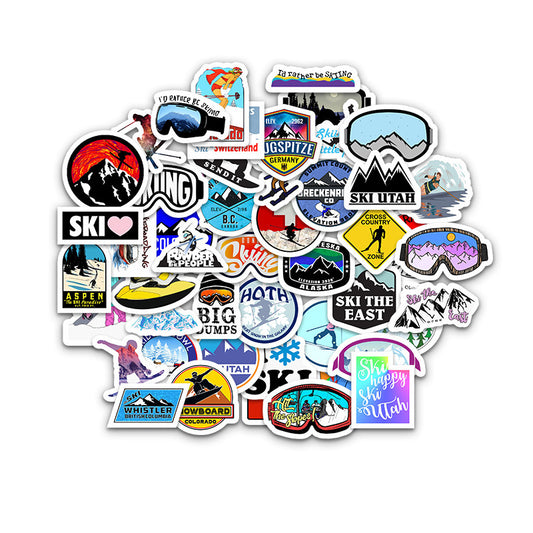 50 Ski Scene Creative Stickers