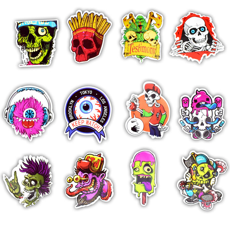 50 Skull Artistic Stickers