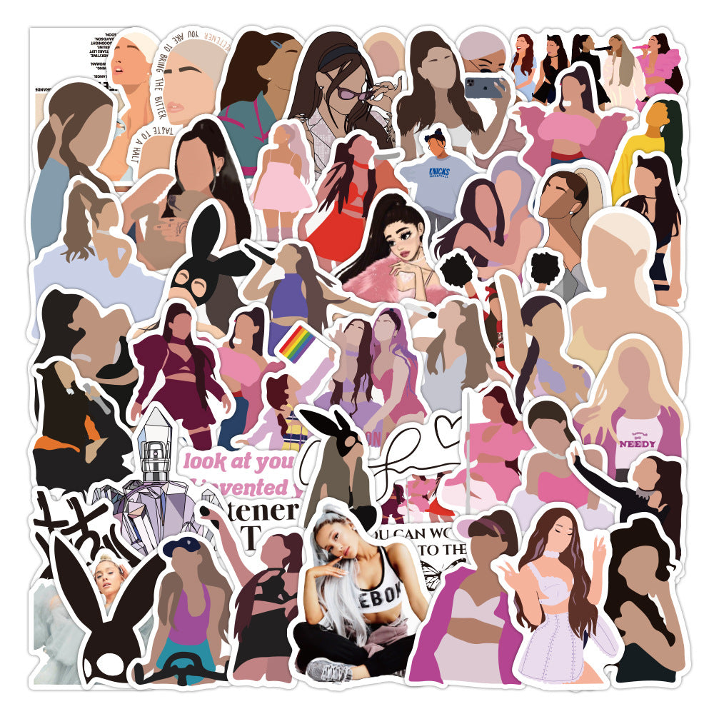 50 Faceless Lady Fashion Stickers (Ariana Grande)