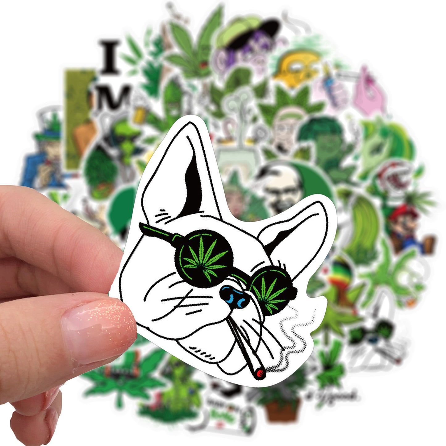 50 Spoof Leaf Character Cartoon Stickers