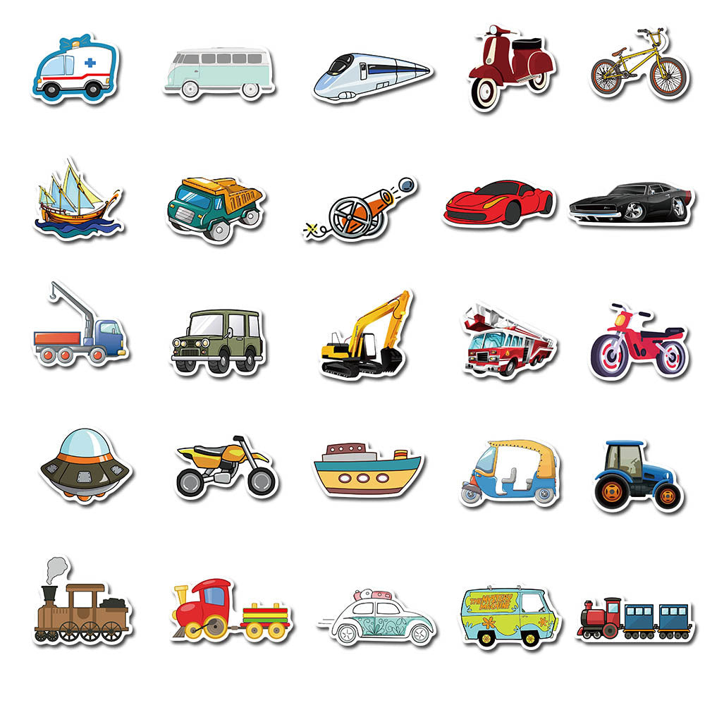 50 Car And Other Vehicle’s Stickers