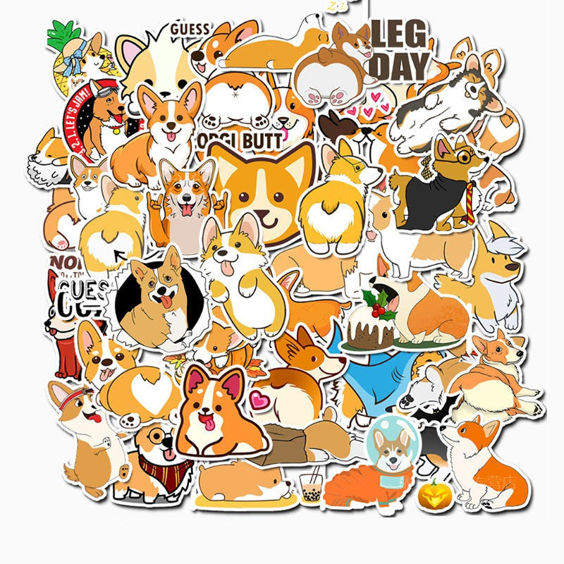 50 Adorable Corgi Stickers