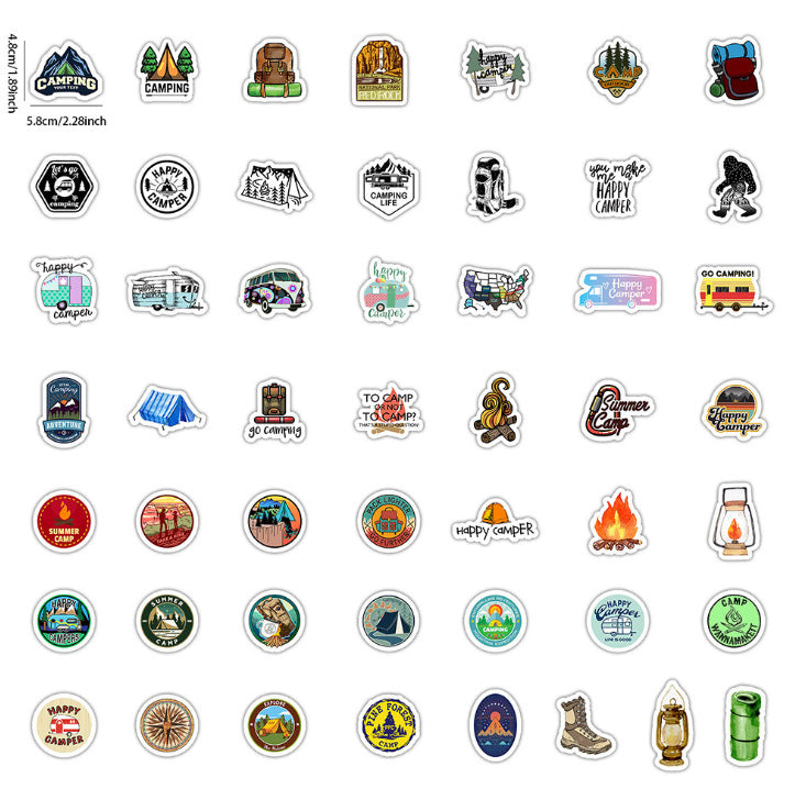 50 Outdoor Camping Stickers