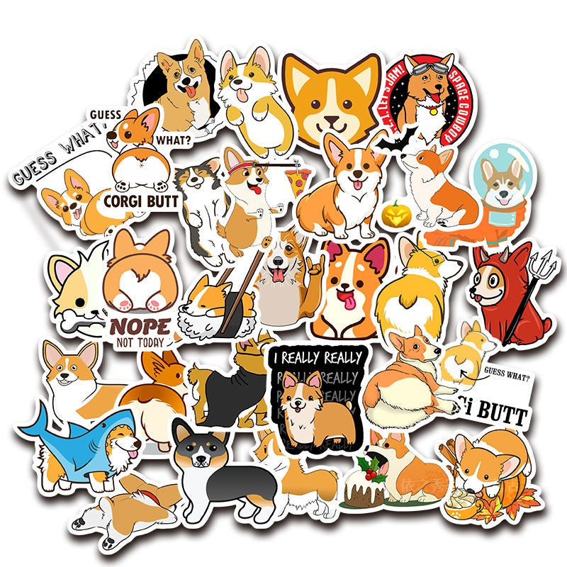 50 Adorable Corgi Stickers