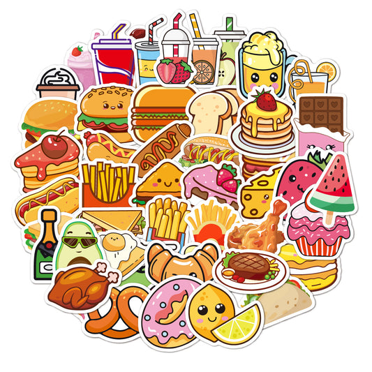 50 Gourmet Fast Food Stickers