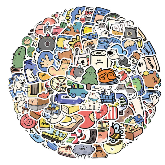 50 Animated Animal Luggage Stickers