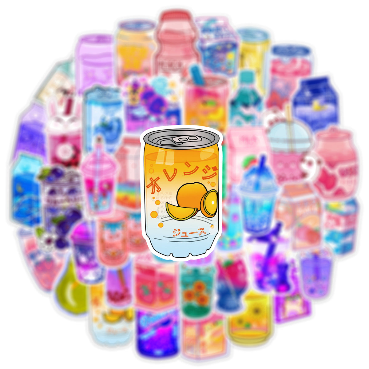 50 Pack New Cartoon Cute Instagram Style Drink Graffiti Stickers